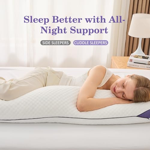 Cooling Adjustable Shredded Memory Foam Body Pillow 20x52