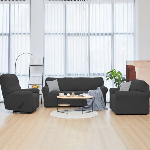4-Piece Stretch Recliner Chair Slipcover - Elastic Furniture Protector