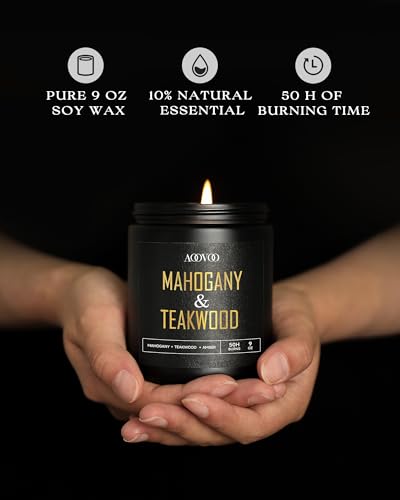 Luxury Scented Soy Wax Candles Set - 4 Pack Long Lasting Aromatherapy