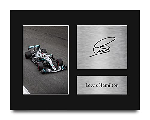 Formula 1 Racing Driver Autograph Print - 8.5x11 Inch Matted Display