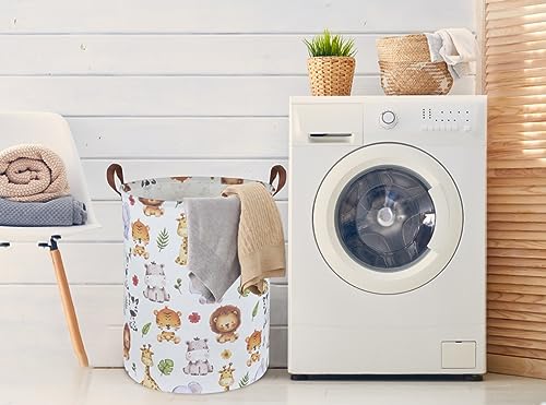 Kids Laundry Hamper and Cute Animal Toy Storage Basket