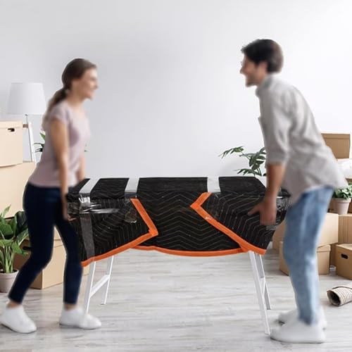 Heavy Duty Moving Blankets 80x72in - 2 Pack Padded Furniture Covers