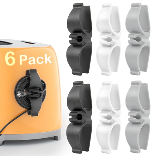 Adhesive Kitchen Appliance Cord Organizer - 6 Pack Cable Management Clips