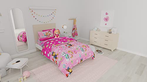 Paw Patrol Girls 5-Piece Twin Bedding Set - Soft Comforter & Sheet Set
