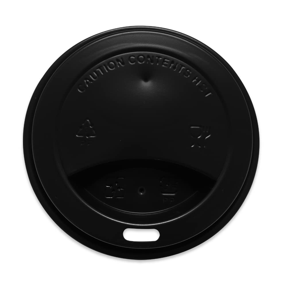 Siptown Hot Paper Cup Lids 200 Count Dome Lids Hot for Beverages, Coffee, Tea | Bulk Quantity for Restaurants & Coffee Shops | Easy Sipping Plastic Lids (12-20oz - White)