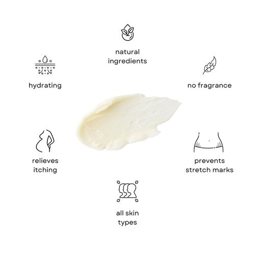 Irene Organics Organic Belly Butter - Award-Winning Stretch Mark Prevention & Treatment 4oz | Hydrating Tummy Balm