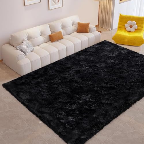 4x6 Fluffy Area Rug - Ultra-Soft Non-Slip Shaggy Carpet for Living Room