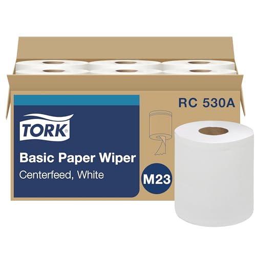 White 2-Ply Centerfeed Paper Hand Towels - 6 Rolls, 530 Sheets