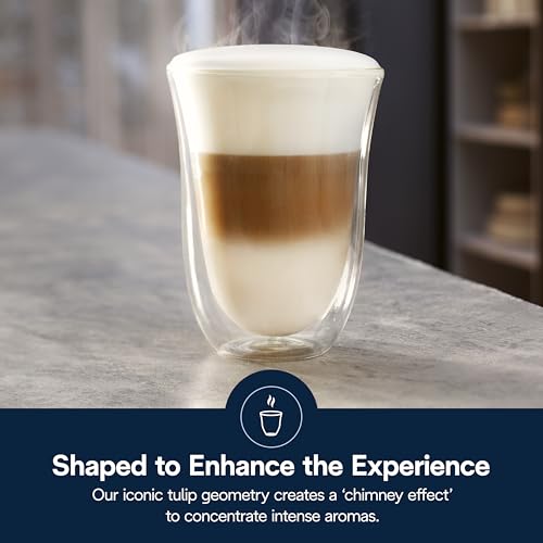 Double Walled Thermal Latte Glasses, 7.5 oz Insulated Glass Set of 2