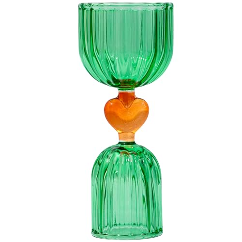 Ban.do Green & Orange Glass Cocktail Jigger - Double Shot Measuring Tool