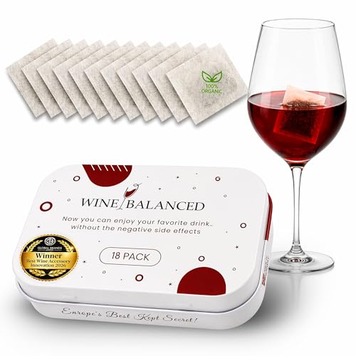 Wine Balanced Norway's Secret Wine Filter 18 Pack - Sulfite & Histamine Remover, Natural Wine Purifier