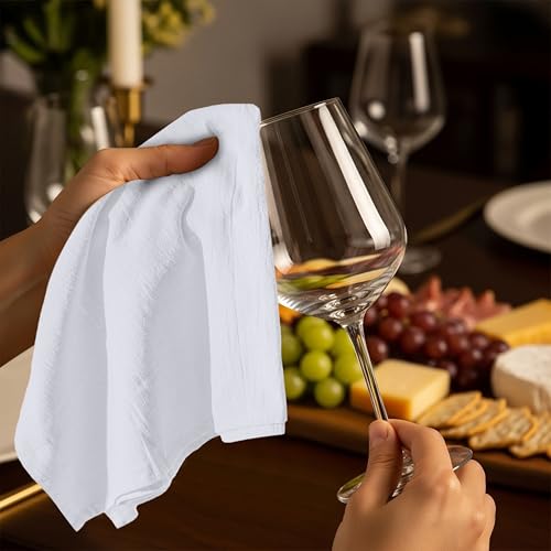 White Flour Sack Towels 12 Pack - 100% Cotton Kitchen Tea Towels (28 x 28")