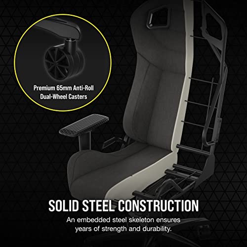 Corsair T3 RUSH Charcoal Gaming Chair with Memory Foam Lumbar & Padded Neck Support