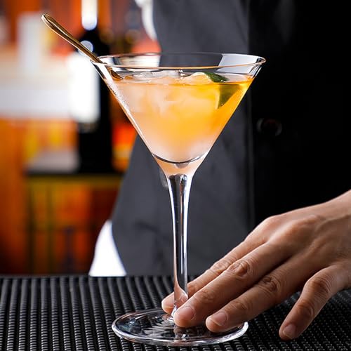 Unbreakable Martini Glasses Set of 6, 10 oz BPA-Free Plastic Cocktail Glasses