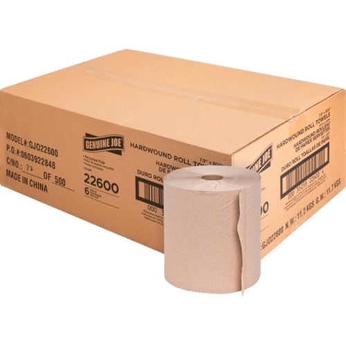 Embossed Hardwound Commercial Paper Roll Towels - 7.88" x 800' (6 Pack)