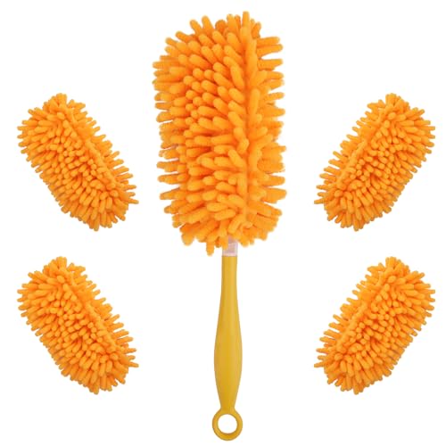 Reusable Microfiber Duster Refills 4-Pack - Washable 360 Dusting Cloths
