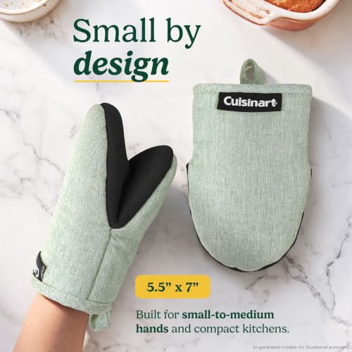 Mini Oven Mitts 2-Pack, Heat Resistant Neoprene Grip Gloves, 5.5x7 Inch