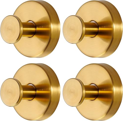 Gold Suction Cup Wreath Hanger - 4 Pack Heavy Duty Stainless Steel Hooks