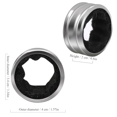 Black Waved Stainless Steel Wine Bottle Collars with Velvet Felt Drip Rings - 4 Pack