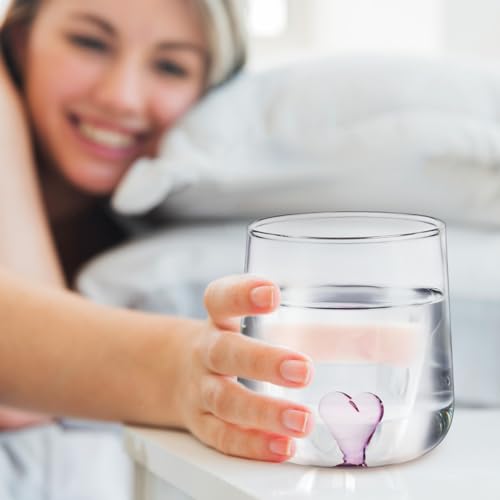 Heart-Shaped Glass Coffee Mug - Clear Borosilicate Drinking Cup for Cocktails