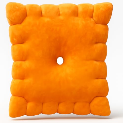 Cheese Cracker Plush Pillow - 10 Inch Soft Stuffed Snack Plush Toy