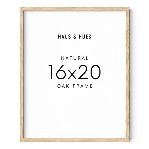 16x20 Beige Oak Wood Picture Frame - Modern Poster & Photo Wall Display