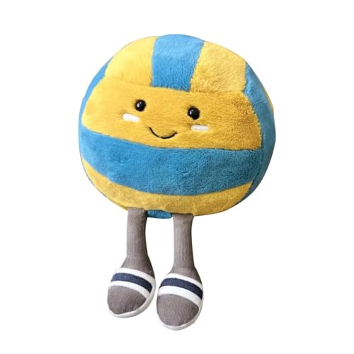 Soft Volleyball Plush Throw Pillow, 8-Inch Stuffed Sports Ball Toy