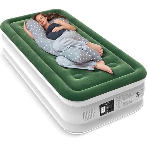 Twin Air Mattress with Built-In Pump - 18" Inflatable Blow Up Bed