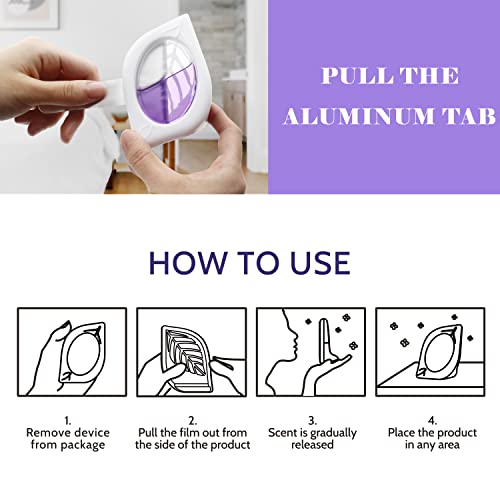 Lavender Air Freshener & Odor Eliminator for Home & Closets - 4 Pack