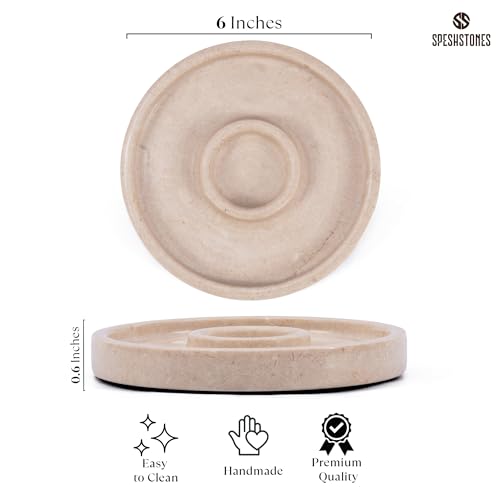 Marble Salt Rimmer Set for Cocktails - 6 Inch Glass Rimmer Tray for Margaritas & Drinks