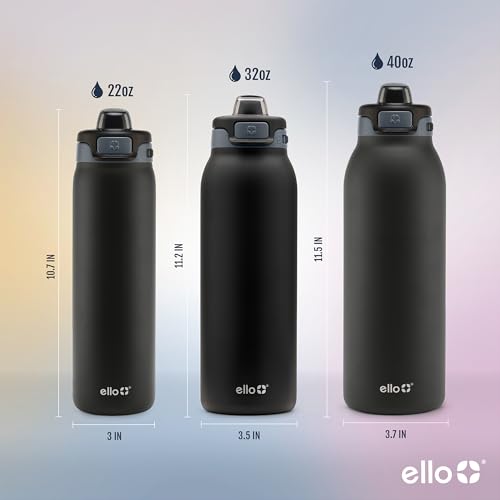 Insulated Stainless Steel Water Bottle with Quick Fill Lid and Sip Chug Spout