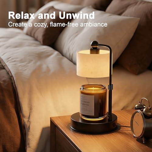 Dimmable Electric Candle Warmer Lamp with Timer & Adjustable Height