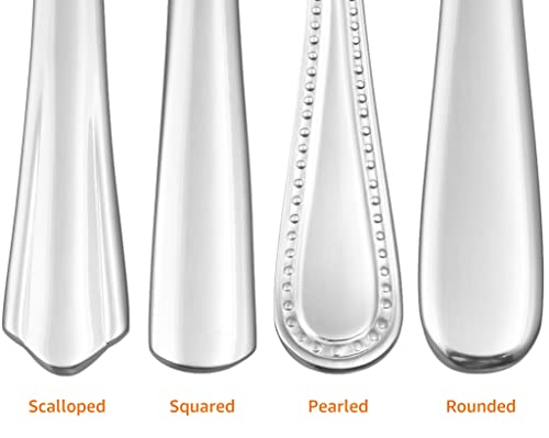Stainless Steel Dinner Forks, Scalloped Edge Design, 12-Piece Set