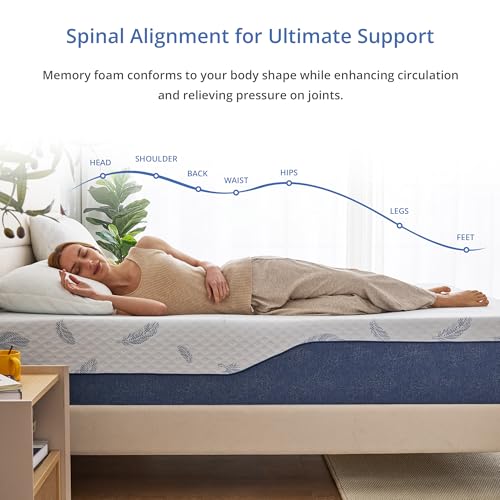 12-Inch Queen Gel Memory Foam Mattress, Cooling Breathable Mattress in a Box