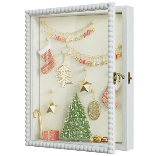 11x14 Wooden Shadow Box Frame with Front-Opening Glass Door