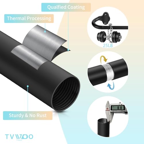 Matte Black Wrap Around Curtain Rod - 28 to 48 Inch Adjustable Blackout Rod