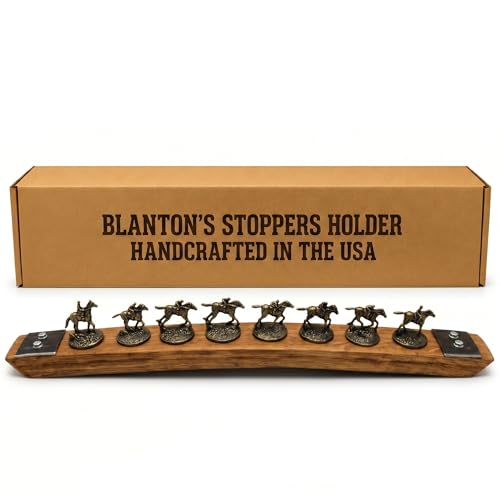 Barrel-Art Natural Metal Hoop Bourbon Stopper Display for Blanton's - Reclaimed Wood & Metal Accent Variation