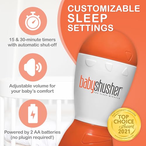 Portable Baby Sound Machine - Rhythmic Shushing Sleep Soother for Newborns