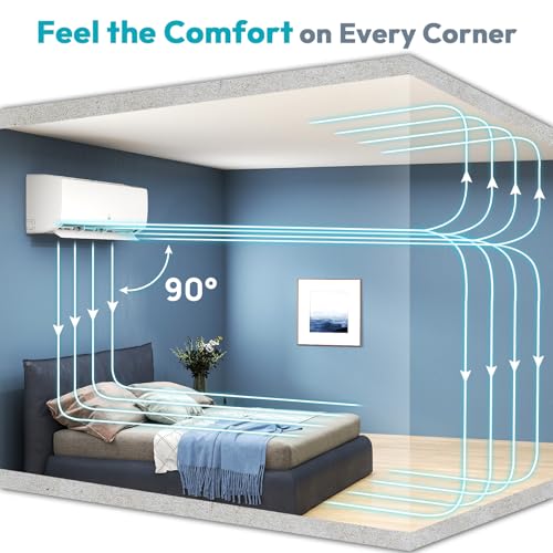12000 BTU Mini Split AC and Heating System 19 SEER2 115V Ductless Inverter