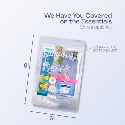 Pre-Filled Hangover Recovery Kit for Bachelorette Parties & Weddings