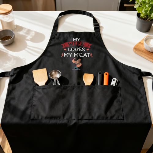 Funny Aprons for Parents, Grandparents & Husband - Cooking & Grilling Apron - Cute Apron