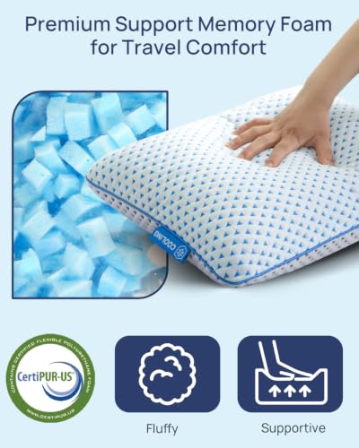 Adjustable Memory Foam Travel Pillow for Camping & Airplane