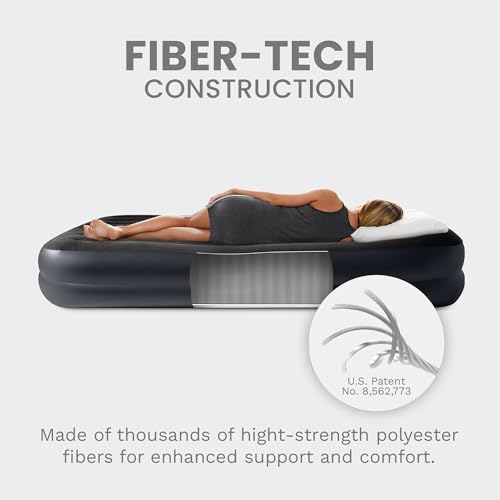 Twin Raised Air Mattress with Built-in Electric Pump & Pillow