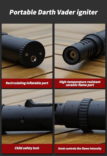 MEIRUBY Gray Lightsaber Torch Lighter Windproof Flame Gift for Men Dad
