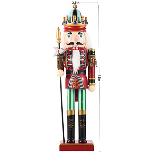 SurpriseSeptember Pikeman Wooden Nutcracker Ornament - 12 Inch Christmas Decor