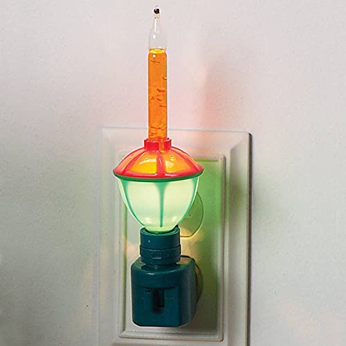 Roman C7 Classic Swivel Christmas Bubble Night Light - Festive Plug-In Decor