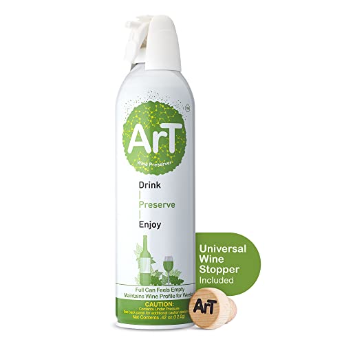 ArT Wine Preserver Gas Kit - 1 Pack for Red & White Wine Preservation, Keeps Wine Fresh Up to 30 Days