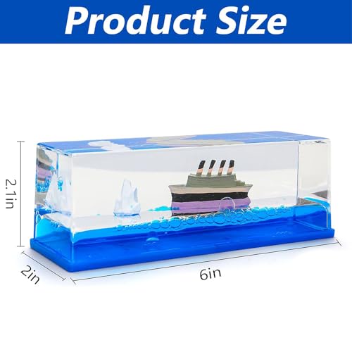 Unsinkable Cruise Ship Liquid Motion Desk Toy & Sensory Fidget Decor