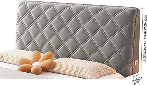 Velvet Bed Headboard Slipcover - Washable Dustproof Protector