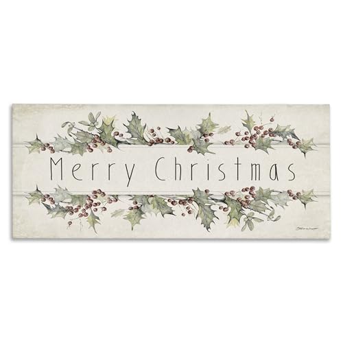 Vintage Christmas Canvas Art - 20 x 48 inch Stretched Wall Panel
